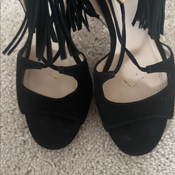 Suede Lace-up Tassel Sandals - Picture 6 of 8